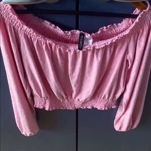 Chic Pink Off-Shoulder Top